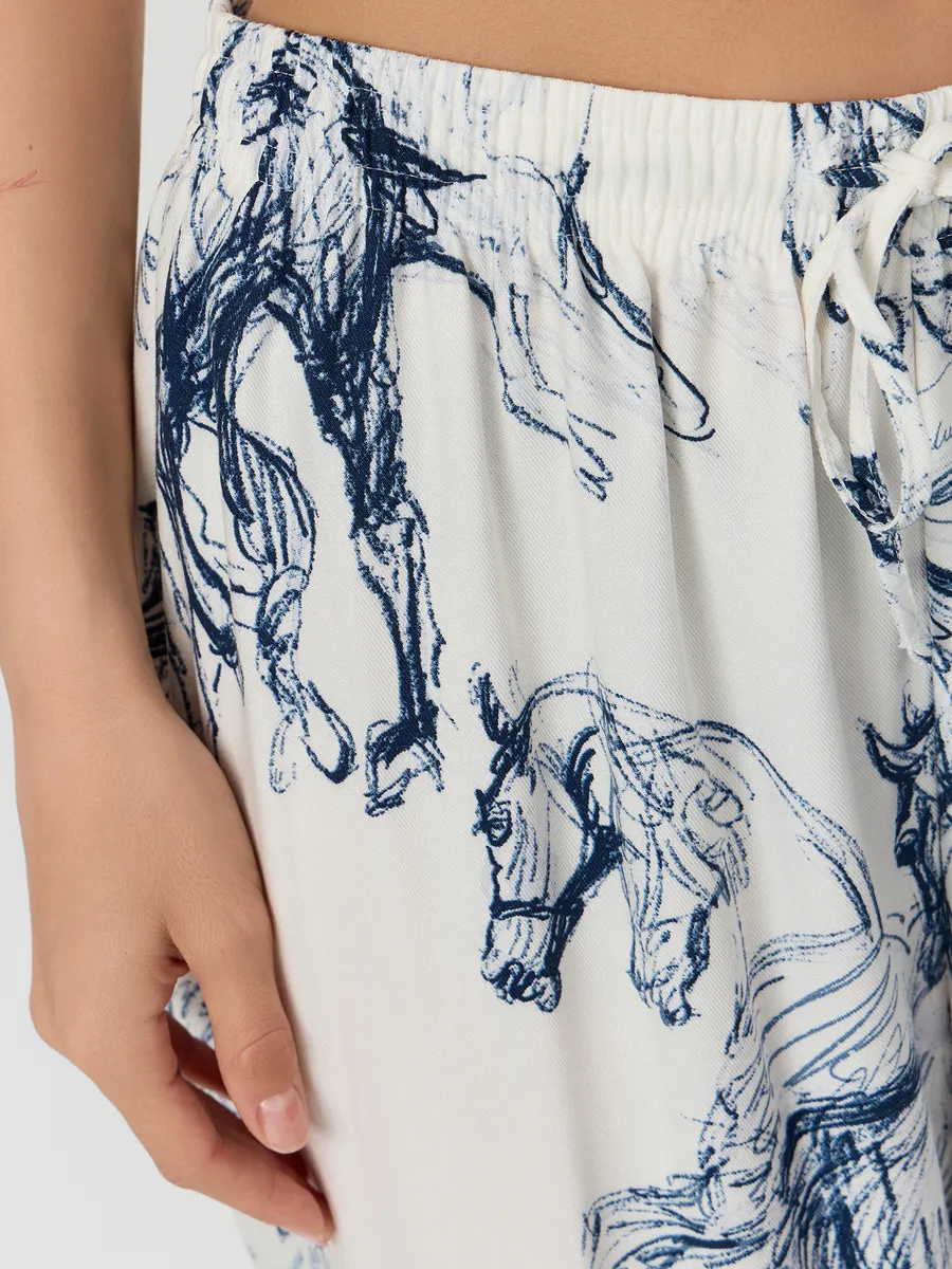 Пижама Mark Formelle (Марк Формэль) 592541/молочный +лошади на молочном - фото 17