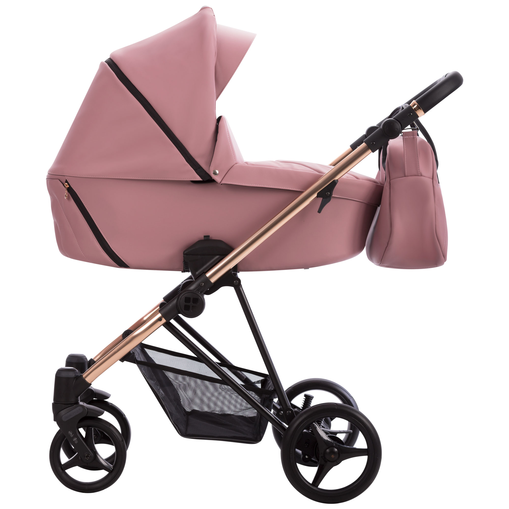 Коляска 2в1 Bebetto Yoddi Premium Class розовый - фото 2