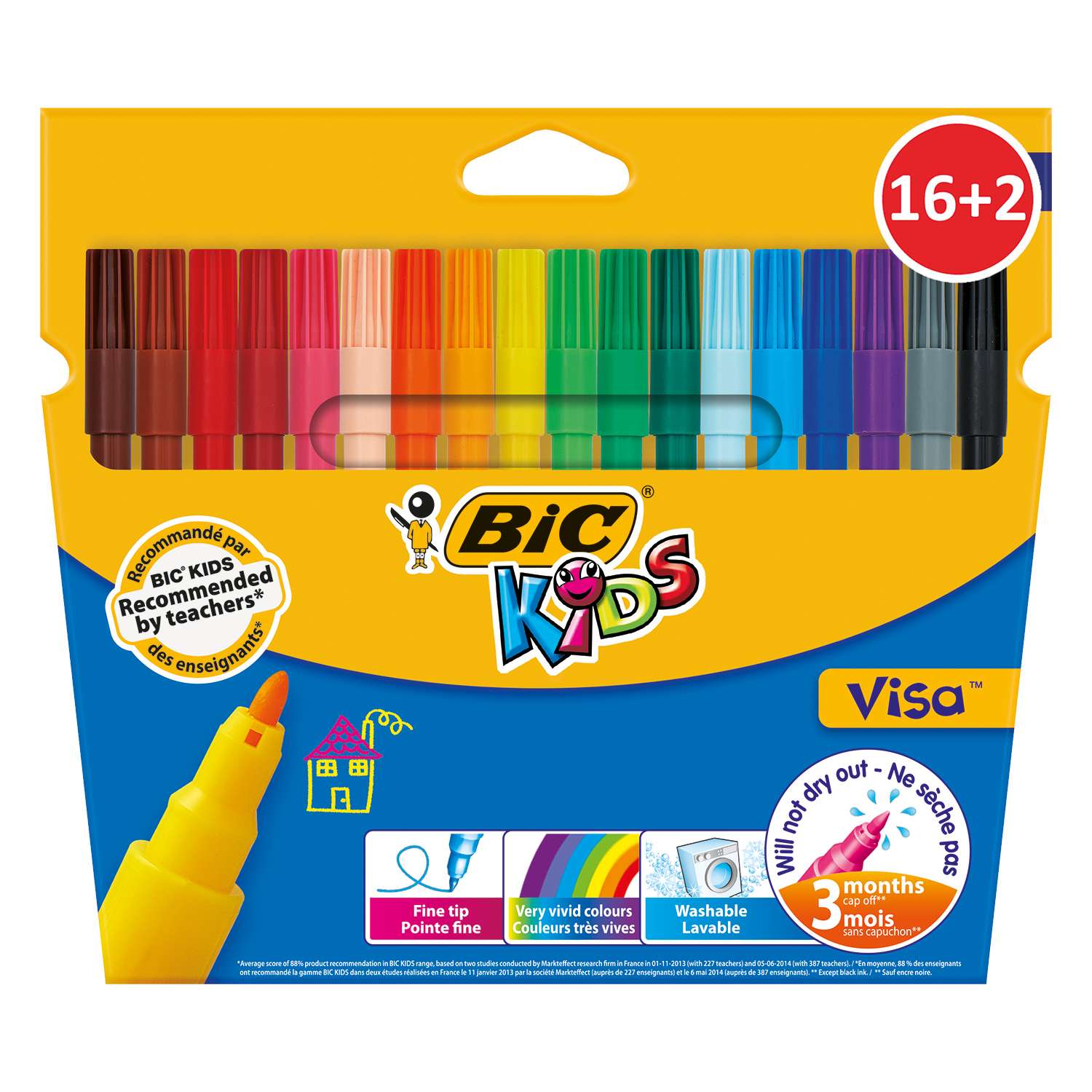 Фломастеры BIC 18 цв. - фото 1