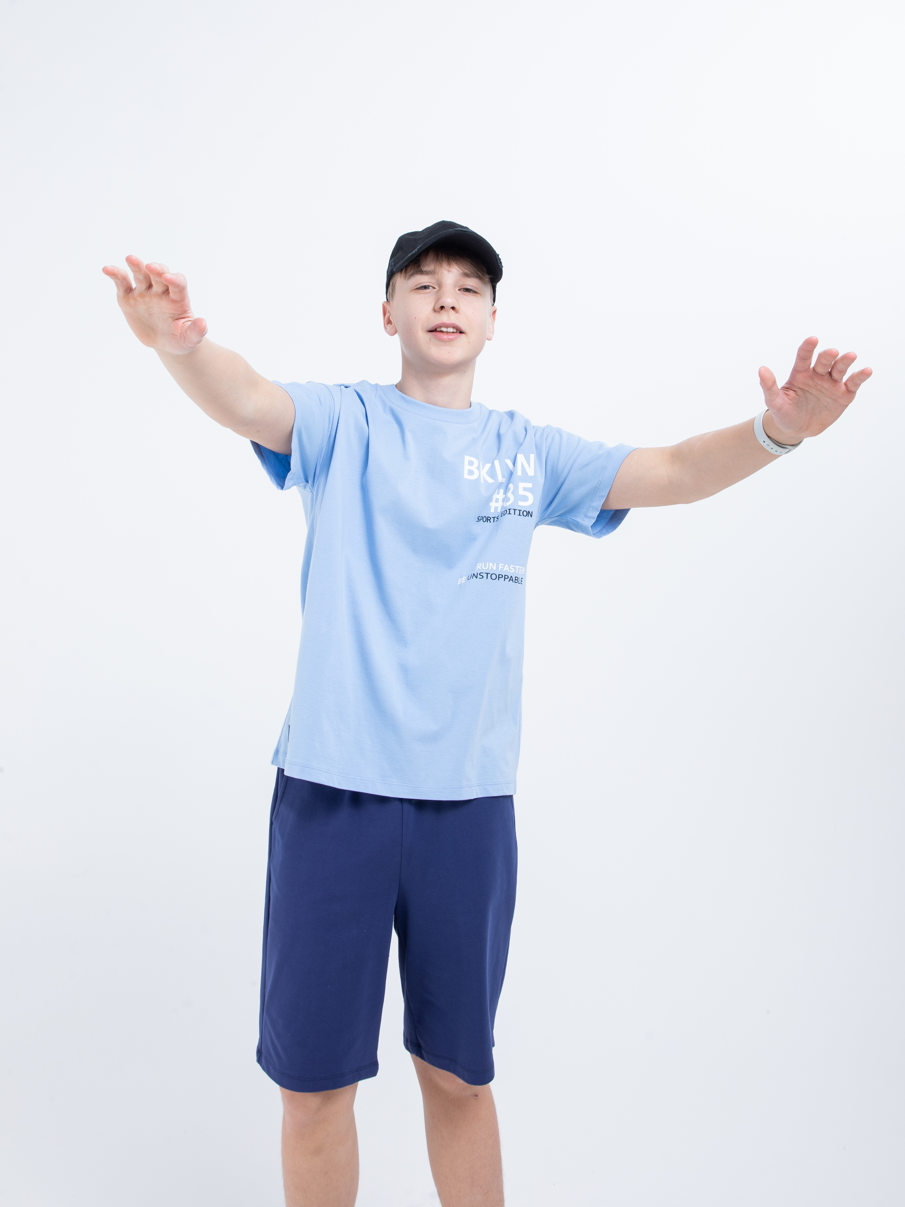 Футболка STELLA MODA 11213_голубой - фото 11