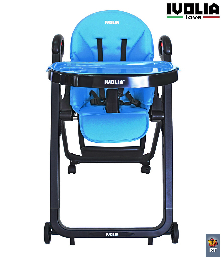 Стульчик для кормления Ivolia LOVE 02 4 колеса blue трансформер - фото 2