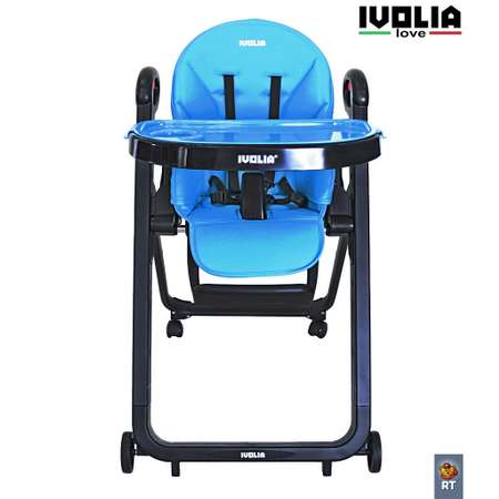 Стульчик для кормления Ivolia LOVE 02 4 колеса blue трансформер
