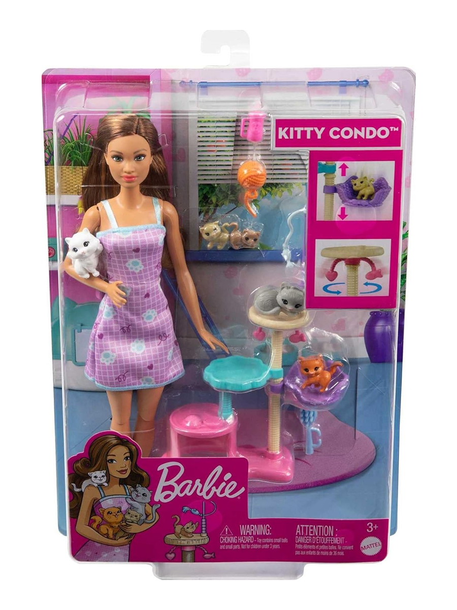 Кукла модельная Barbie С котятами высота 29 см HHB70 - фото 4