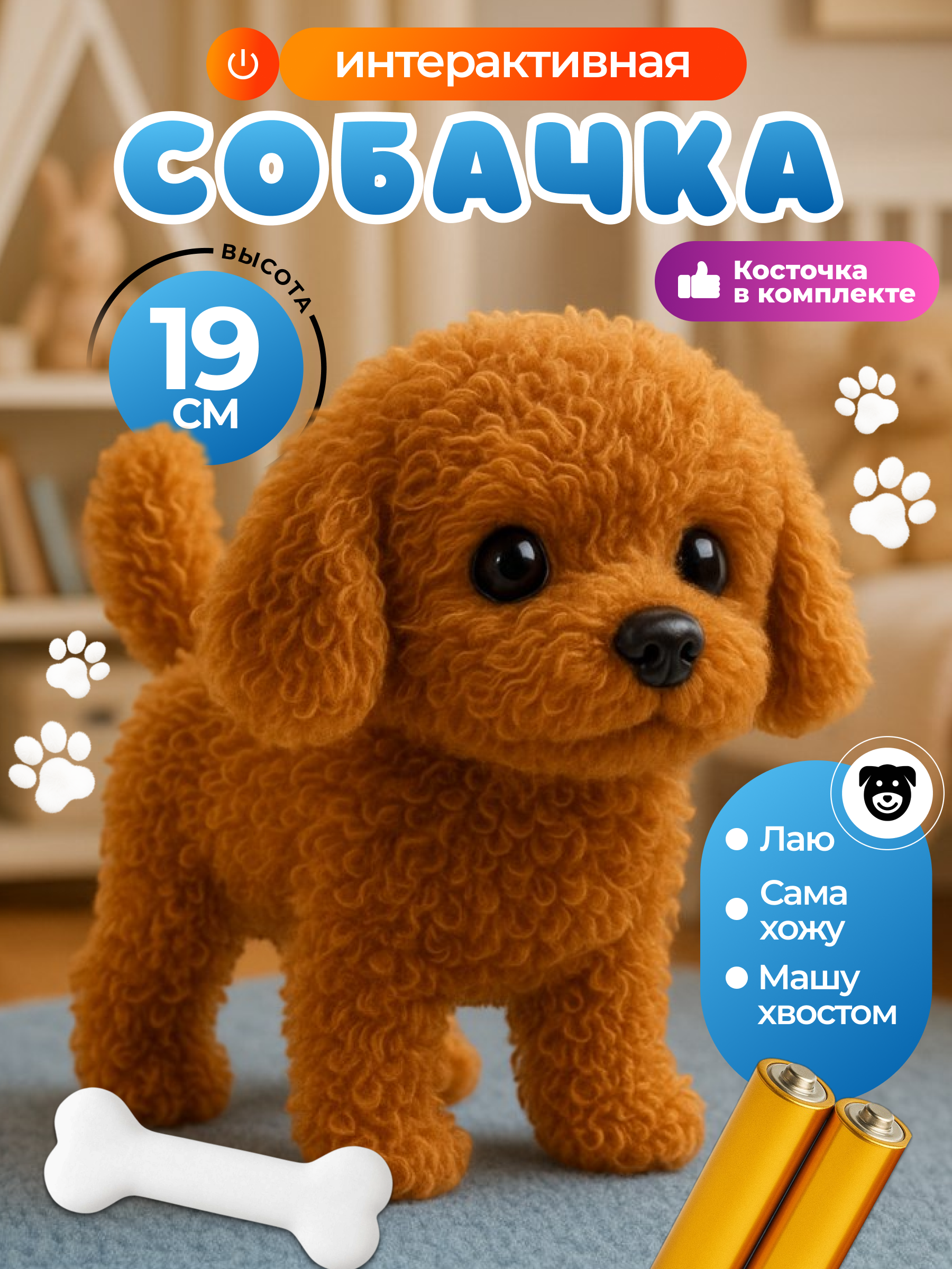 Мягкая игрушка FAVORITSTAR DESIGN Спаниэль - фото 1