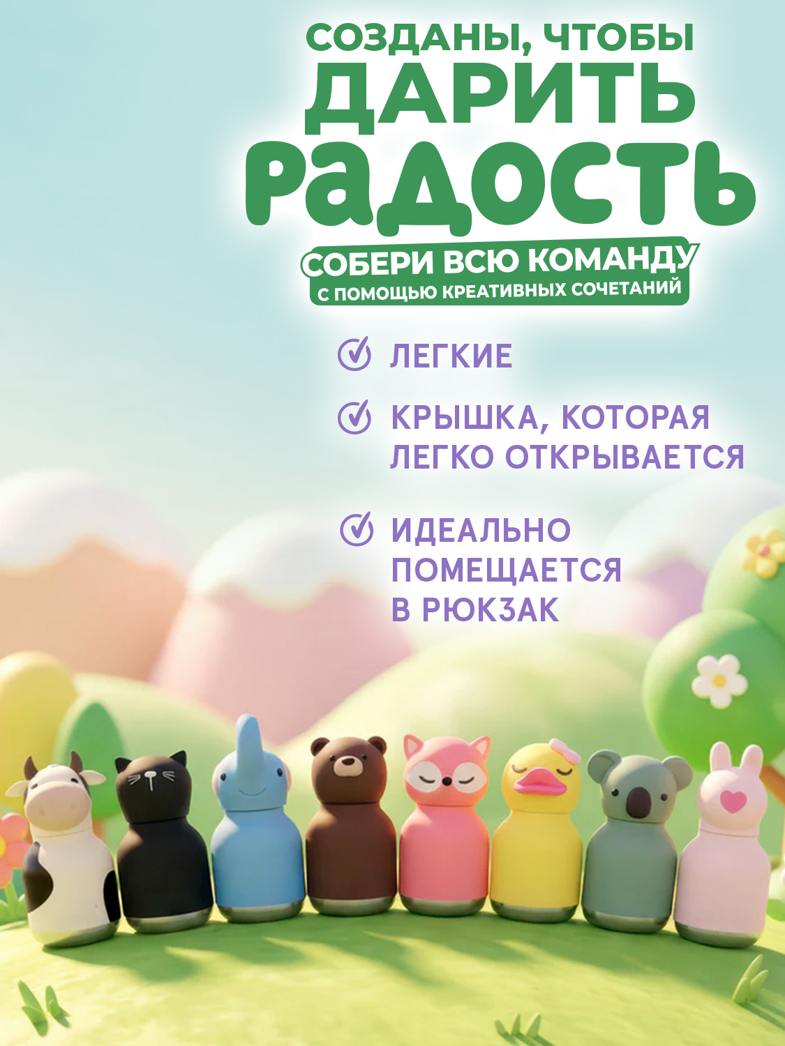Термобутылка ASOBU Bestie mini Коала, 200 мл - фото 6
