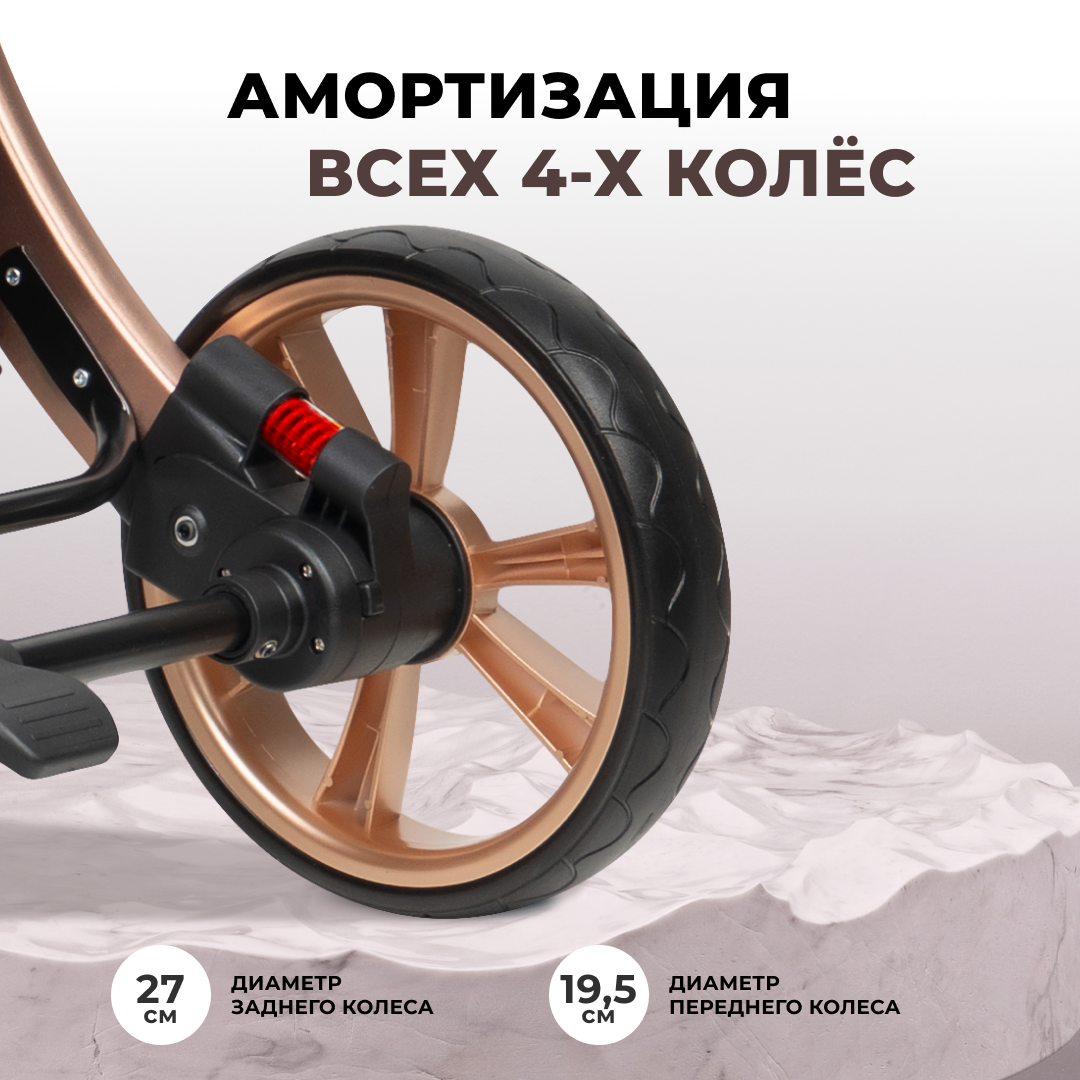 Коляска трансформер Aimile Original New Gold - фото 8