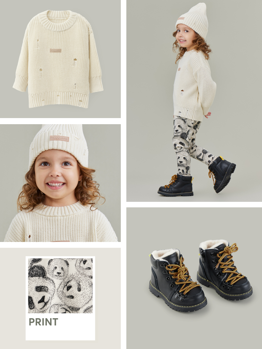 Брюки Happy Baby 88543_black-white - фото 4