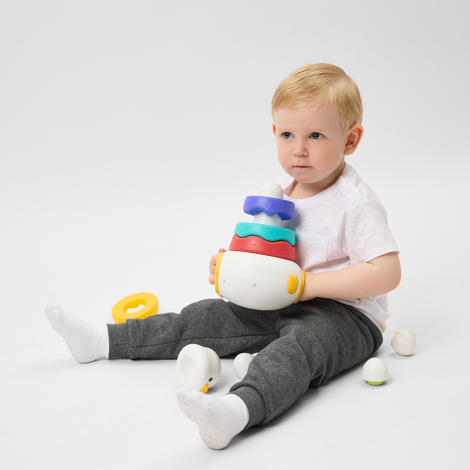 Игрушка BabyGo неваляшка Уточка - фото 6