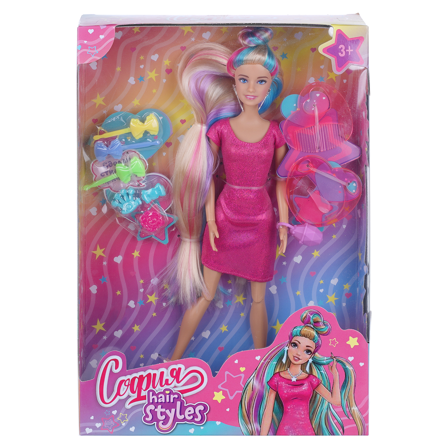 Кукла модельная Карапуз София Стильные прически высота 29 см 411541 - фото 6