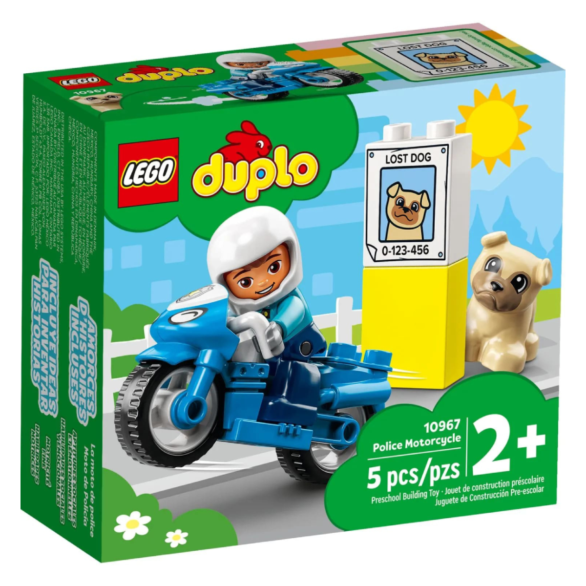 Конструктор LEGO DUPLO Полицейский мотоцикл - фото 1