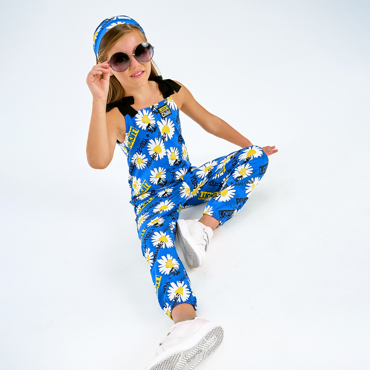 Комбинезон Lucky Child 143-30К/ромашки/2-12 - фото 2