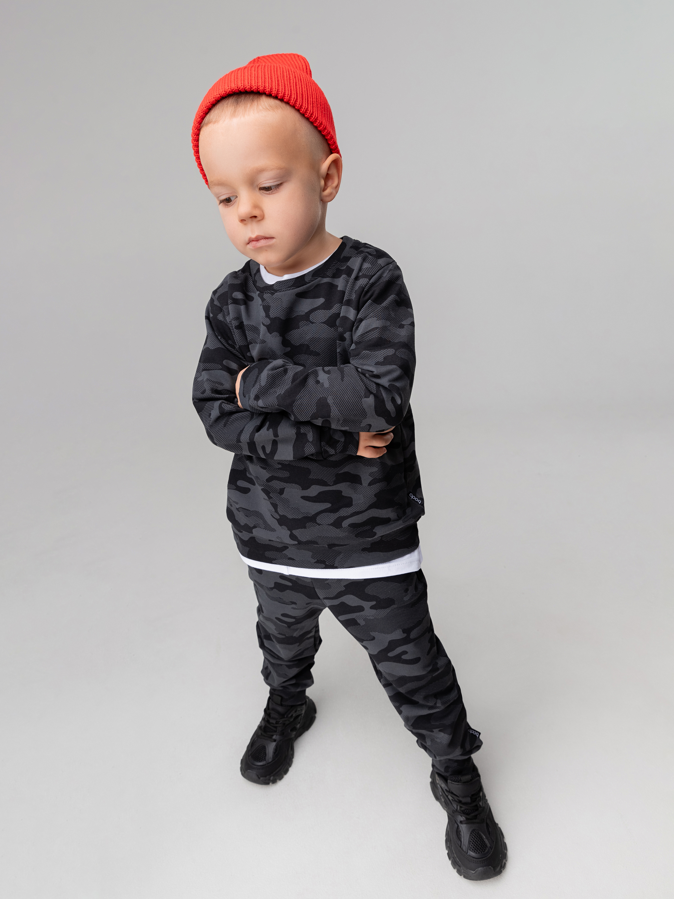 Свитшот и брюки Bodo 11-321МU_серый камуфляж - фото 2