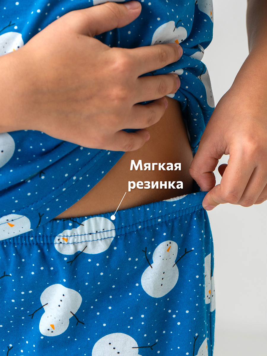 Пижама HappyFox HF2423SPснеговики.на.синем - фото 4
