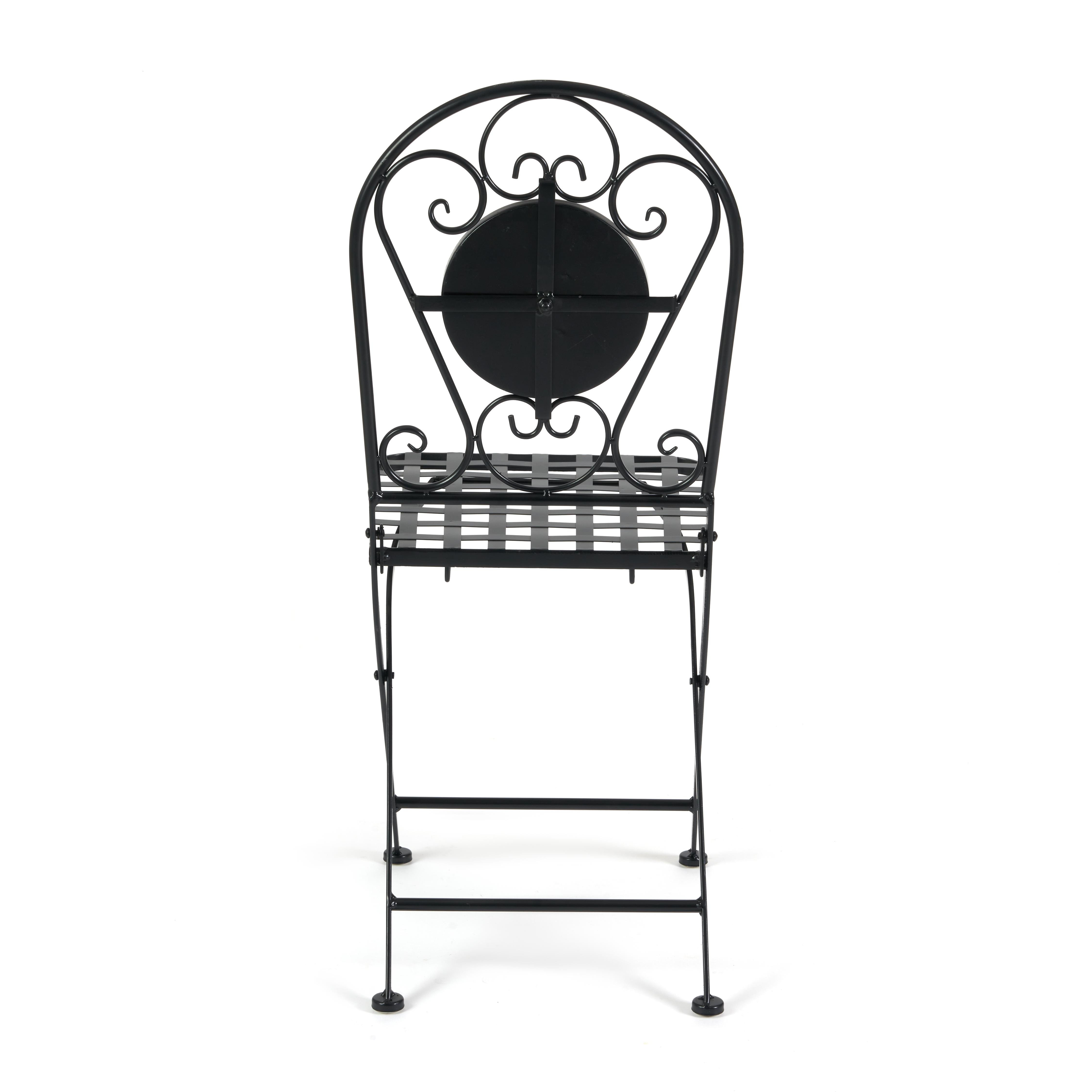 Комплект садовых стульев TETCHAIR Виченза, складные, металл, 36х35х91см, черный /плитка "калейдоскоп" - фото 10