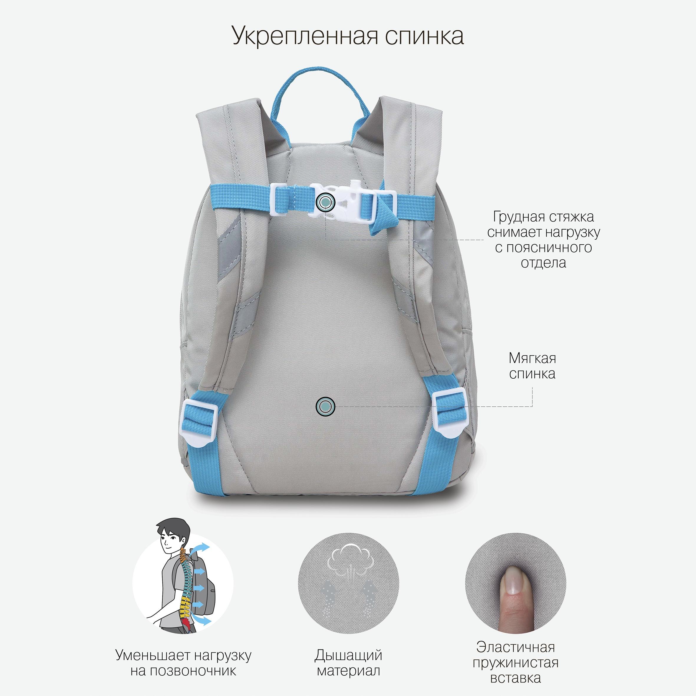 Рюкзак дошкольный Grizzly Совенок - фото 8