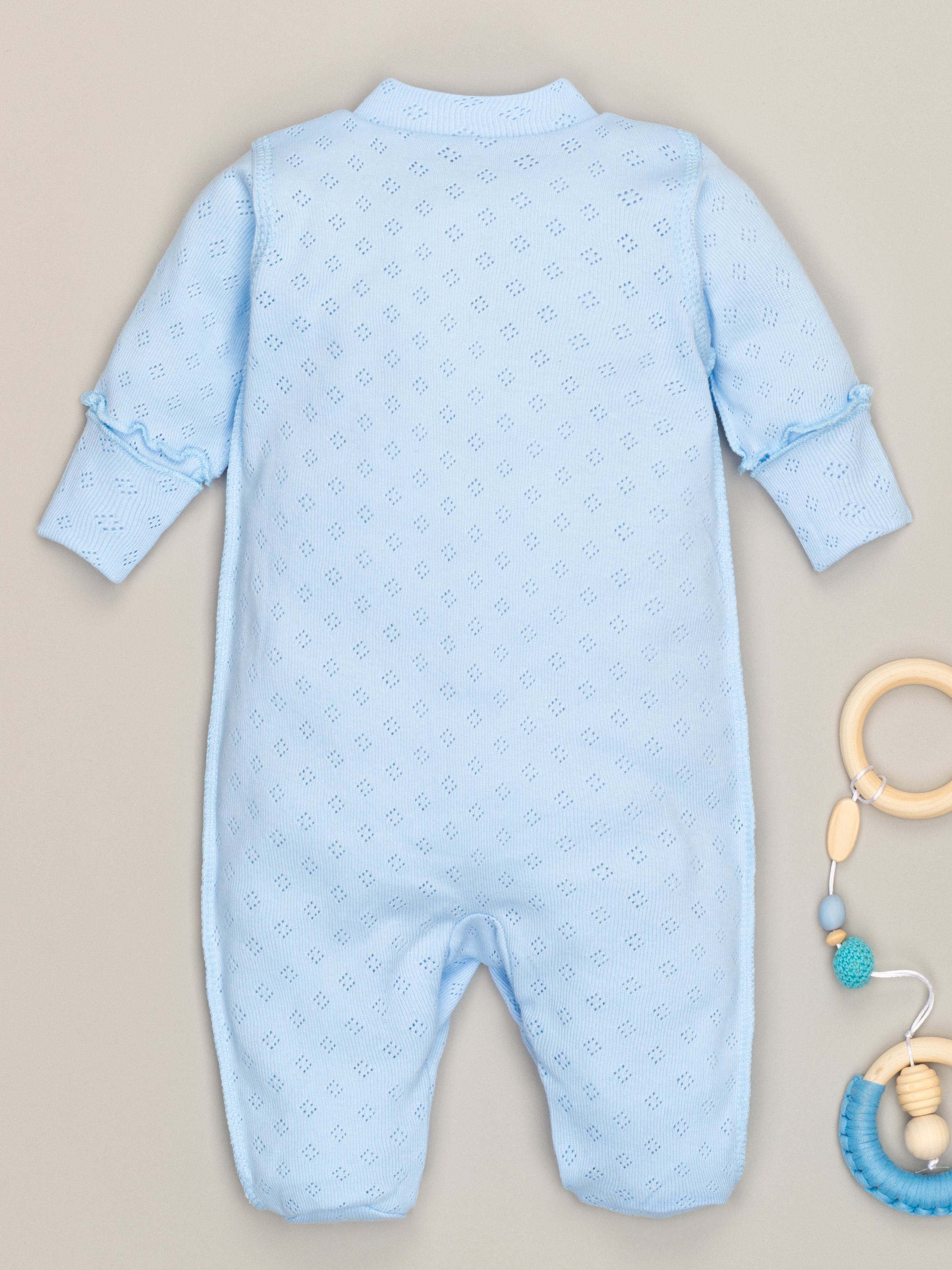 Комбинезон ТРИЯ 1015 ажурная рибана НВ голубой - фото 7