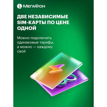 Комплект SIM-карт на двоих МегаФон. Вся Россия