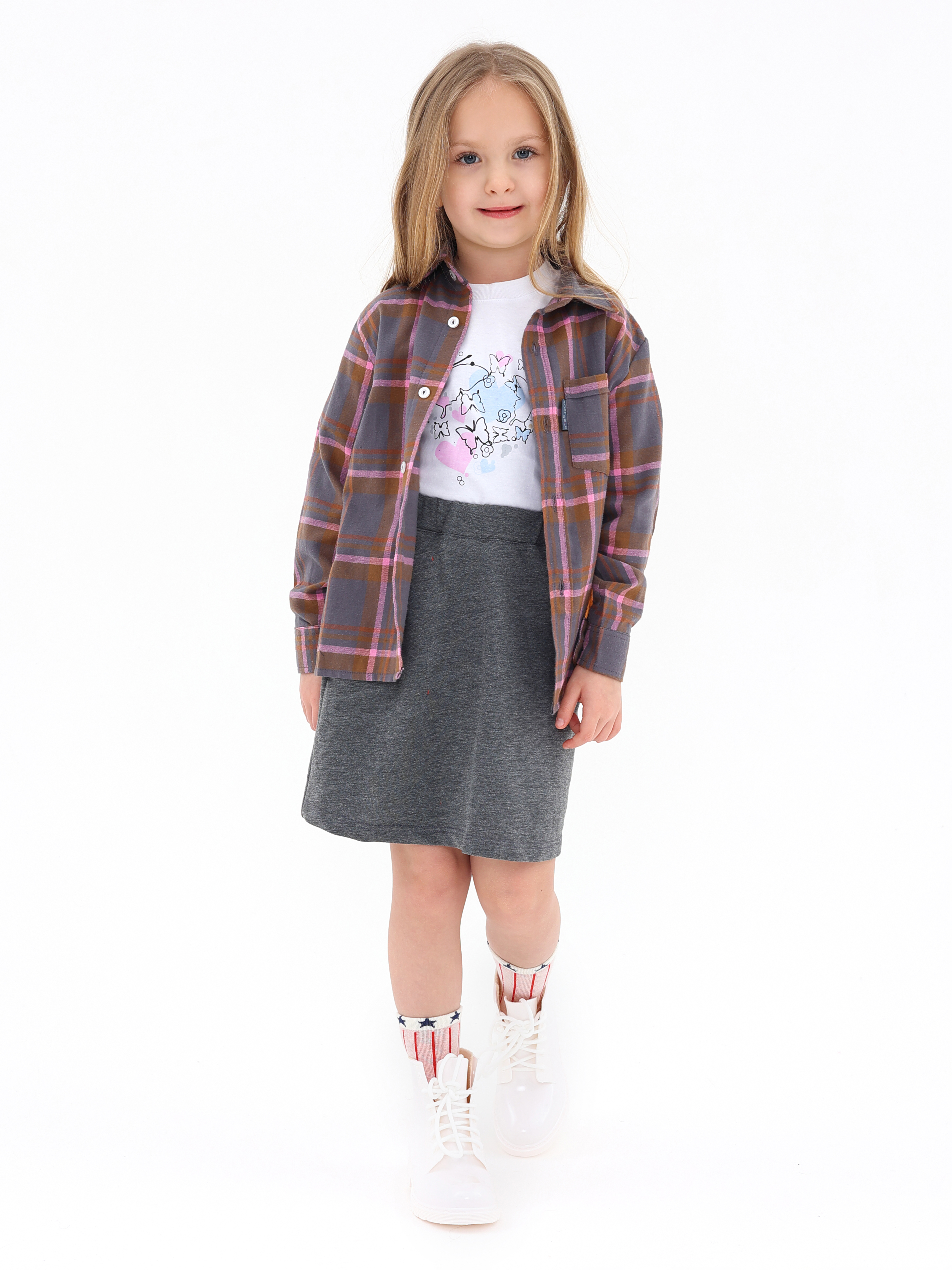 Юбка АЙАС 16-03-22/серый - фото 7