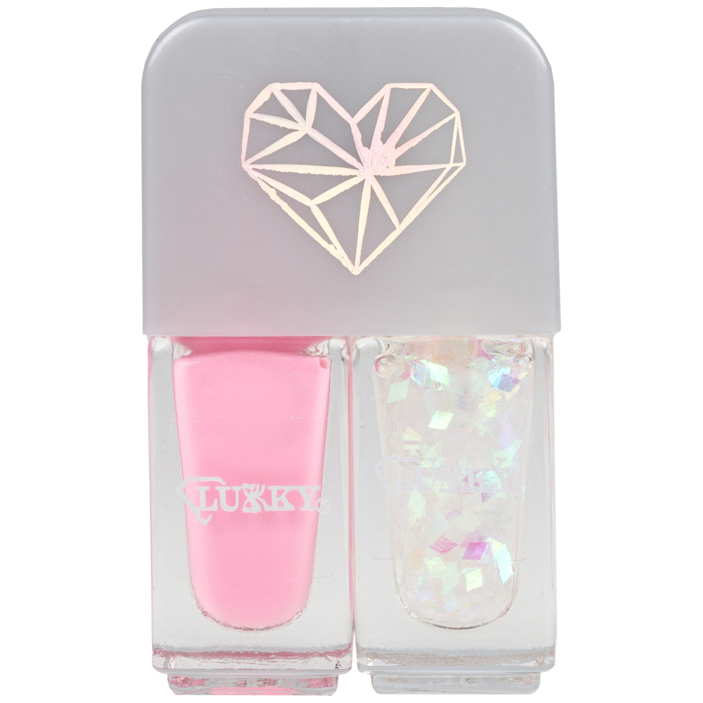 Лак для ногтей 2 шт. LUKKY Diamond Duet двойные розовый 4 мл - фото 3