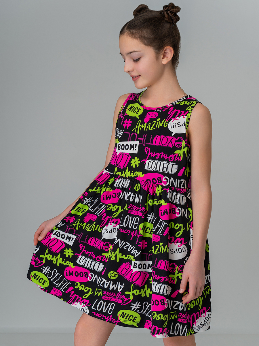 Платье HappyFox HF00199черный.хештеги - фото 7