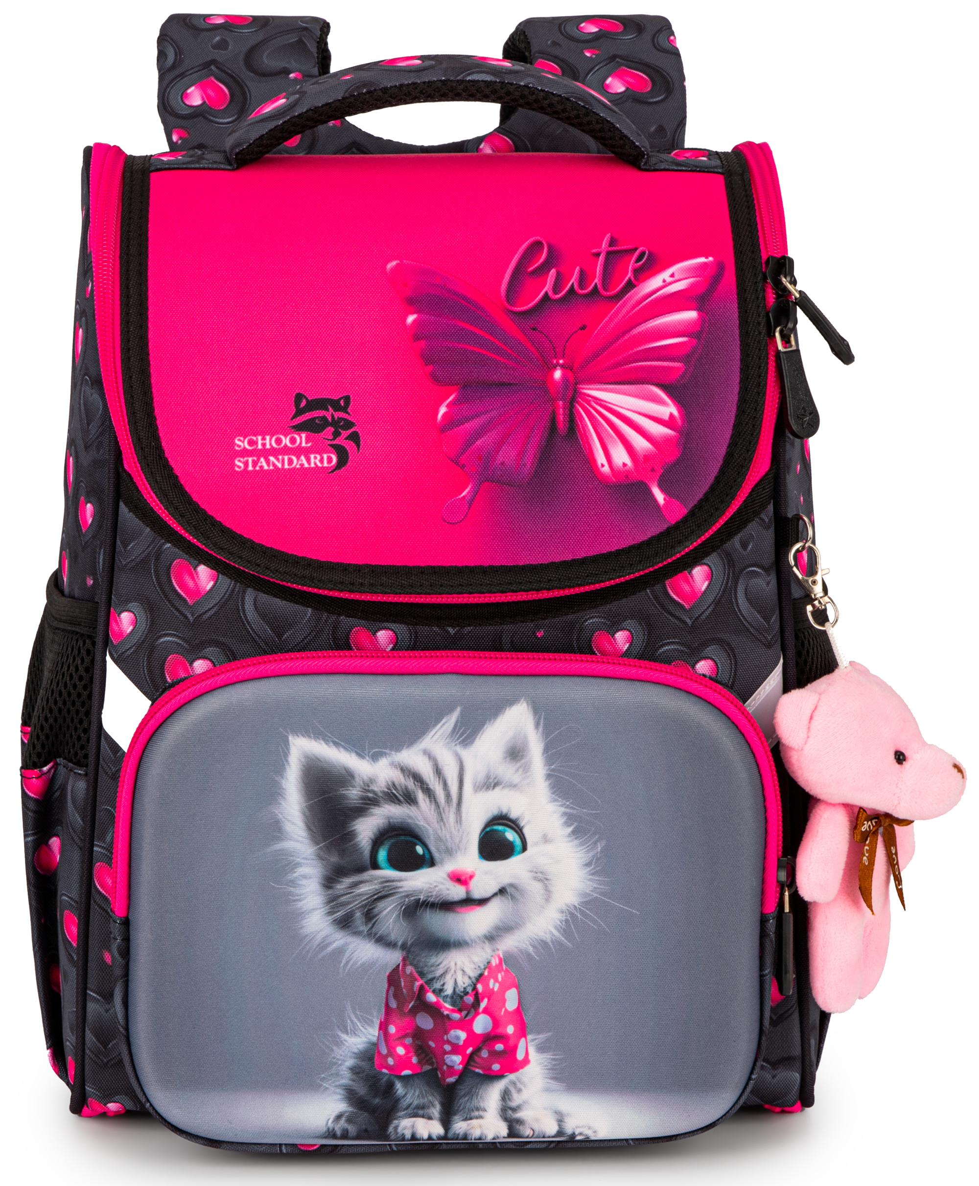 Ранец School Standard начальной школы 4 в 1 + мишка - фото 7