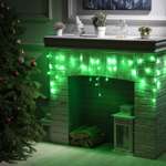 Гирлянда Luazon «Бахрома» IP20 прозрачная нить 48 LED свечение зелёное 8 режимов 220 В