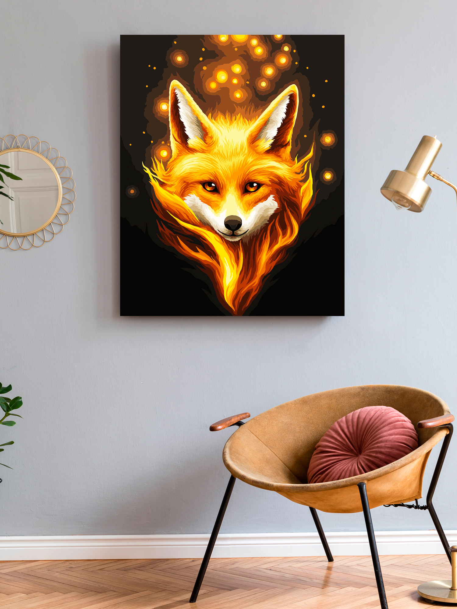 Картина по номерам Art on Canvas Взгляд лисы в ассортименте - фото 3