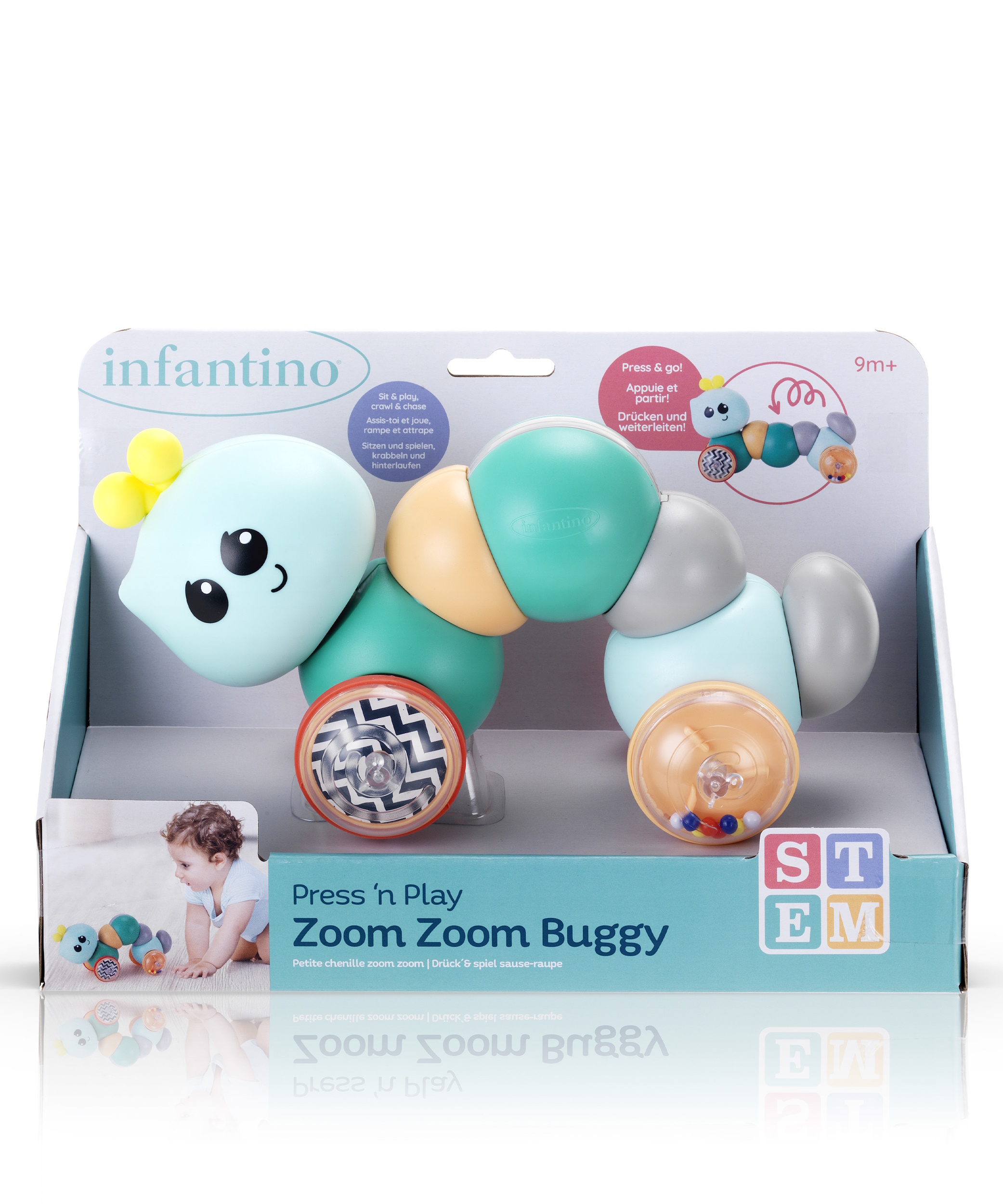 Игрушка INFANTINO каталка гусеничка - фото 1