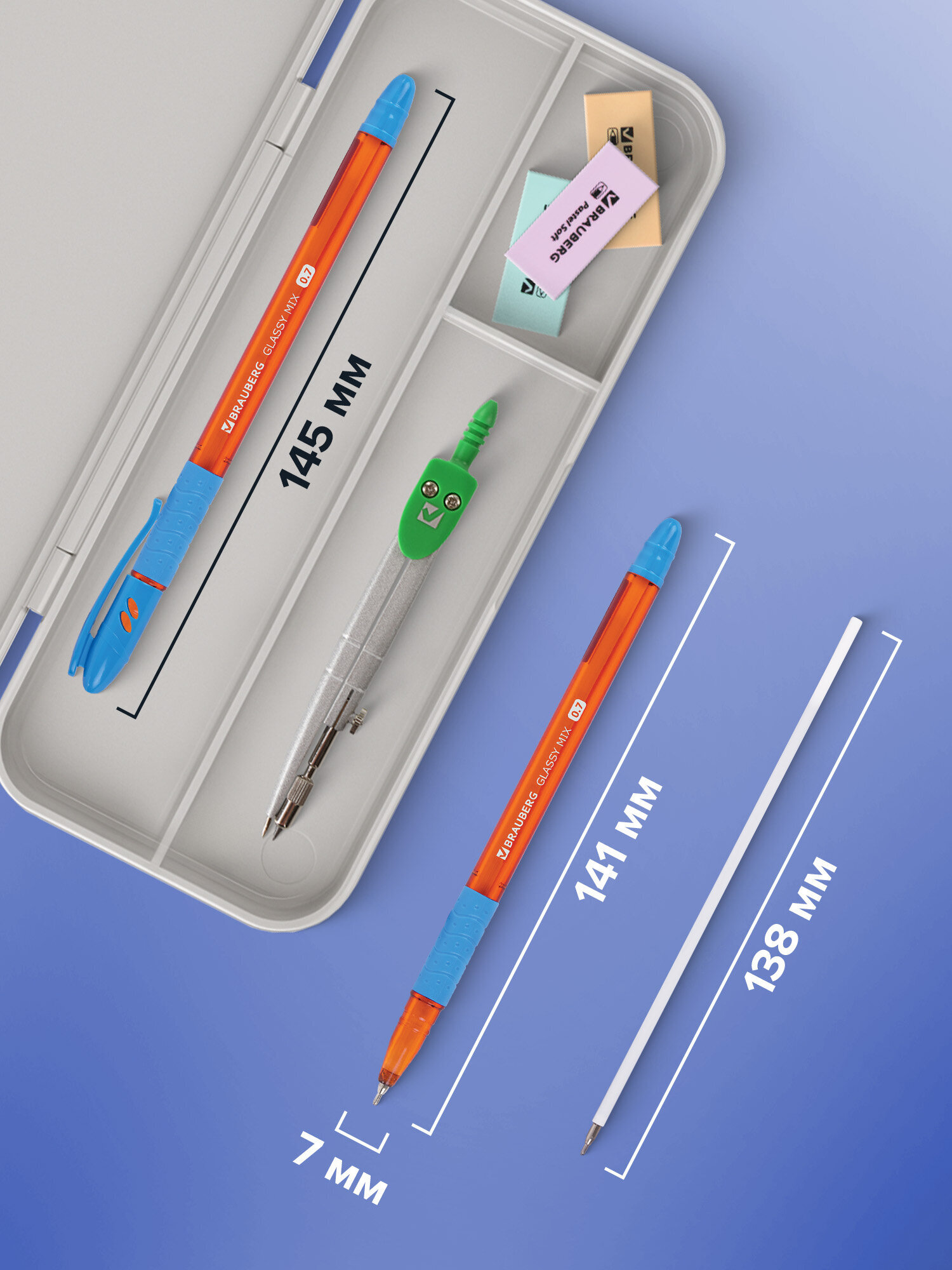 Ручка шариковая Brauberg 12 шт. - фото 4