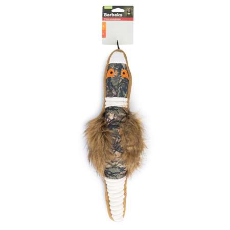 Игрушка для собак Barbaks Утка-камуфляж особо прочная мягкая пищит 12*44см