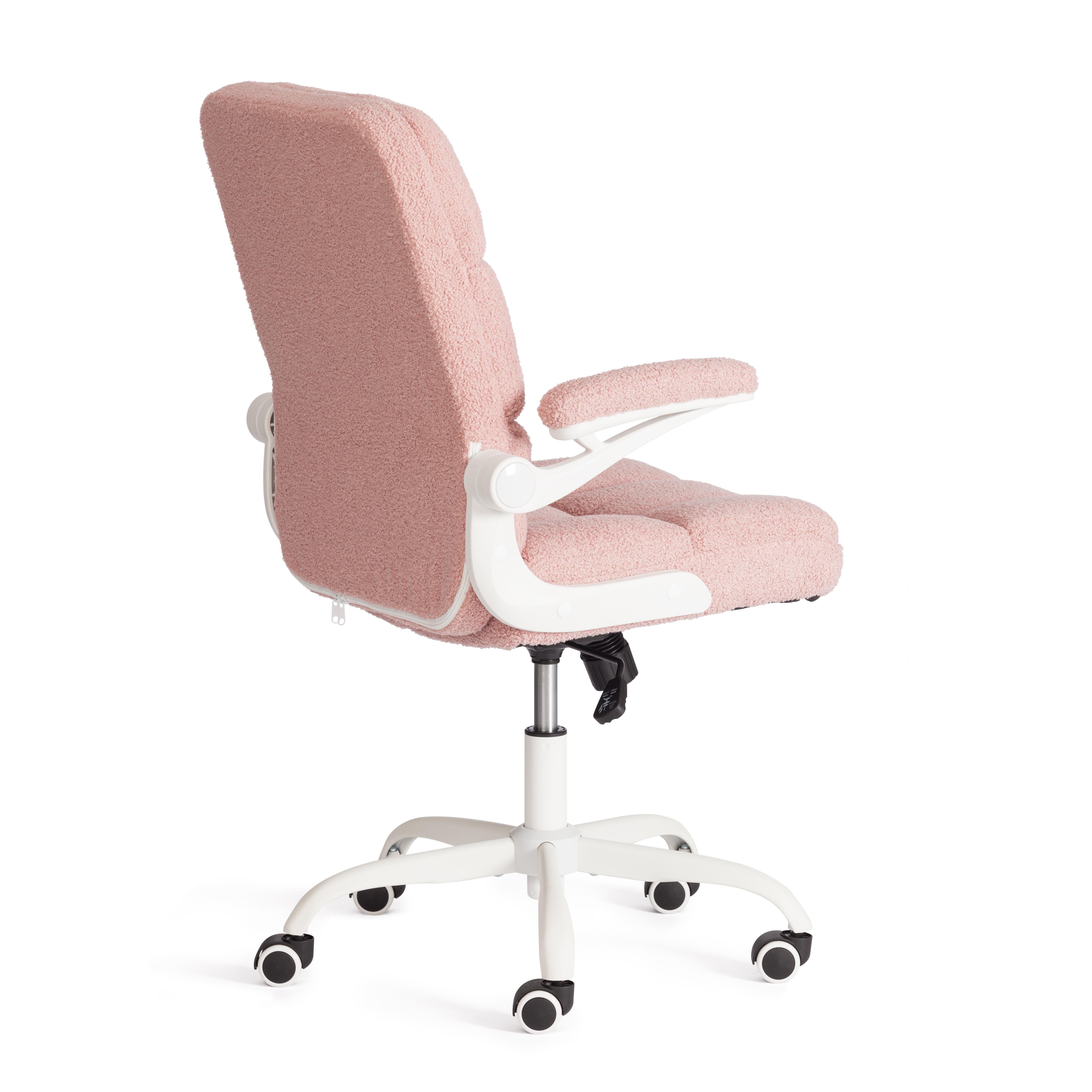 Компьютерное кресло TETCHAIR Лугано ткань тедди розовый - фото 4