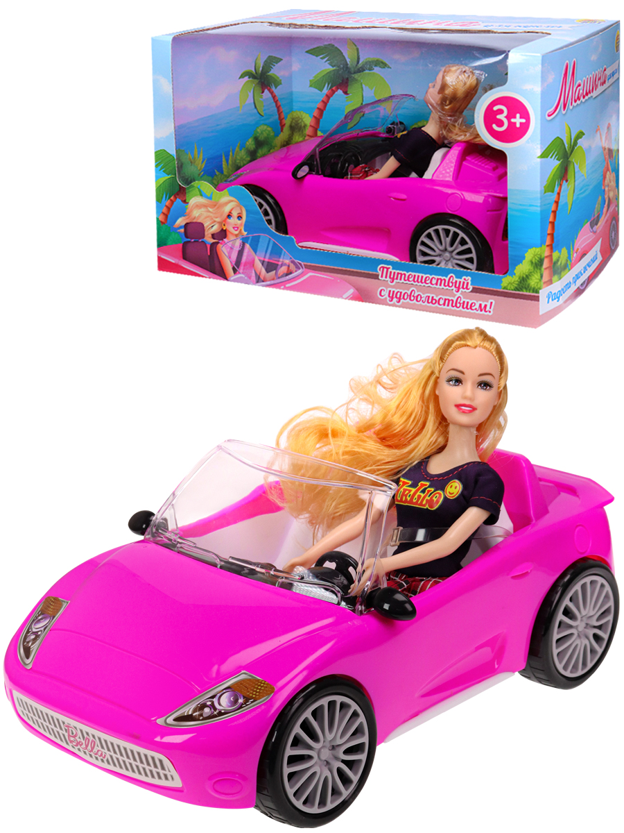 Игровой набор Рыжий кот Розовый кабриолет с куклой И-1047 - фото 1