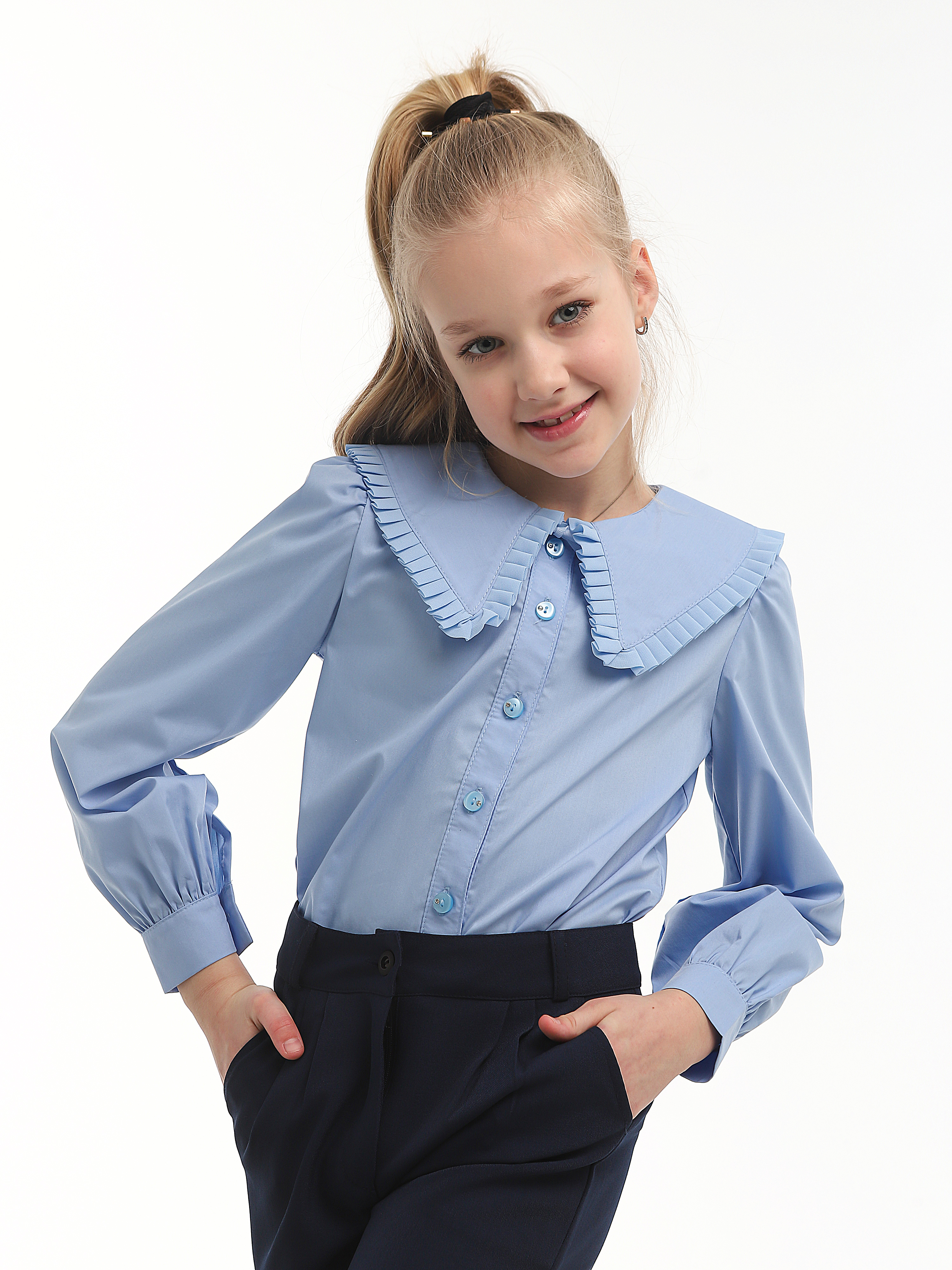 Блузка СИНЯЯ МОДА W1503A-G39 - фото 10