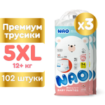 Трусики NAO Premium ночные XL (12-17 кг) 102 шт.