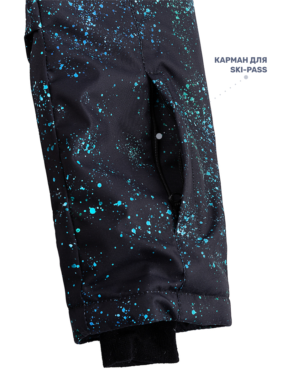 Комбинезон NIKASTYLE 8з5724 черный/бирюза - фото 8