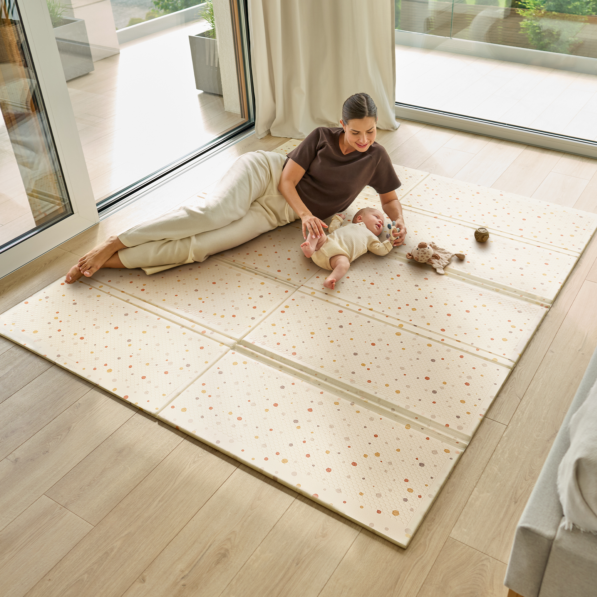 Детский складной коврик Lionelo Zora 180 x 201 см - фото 5