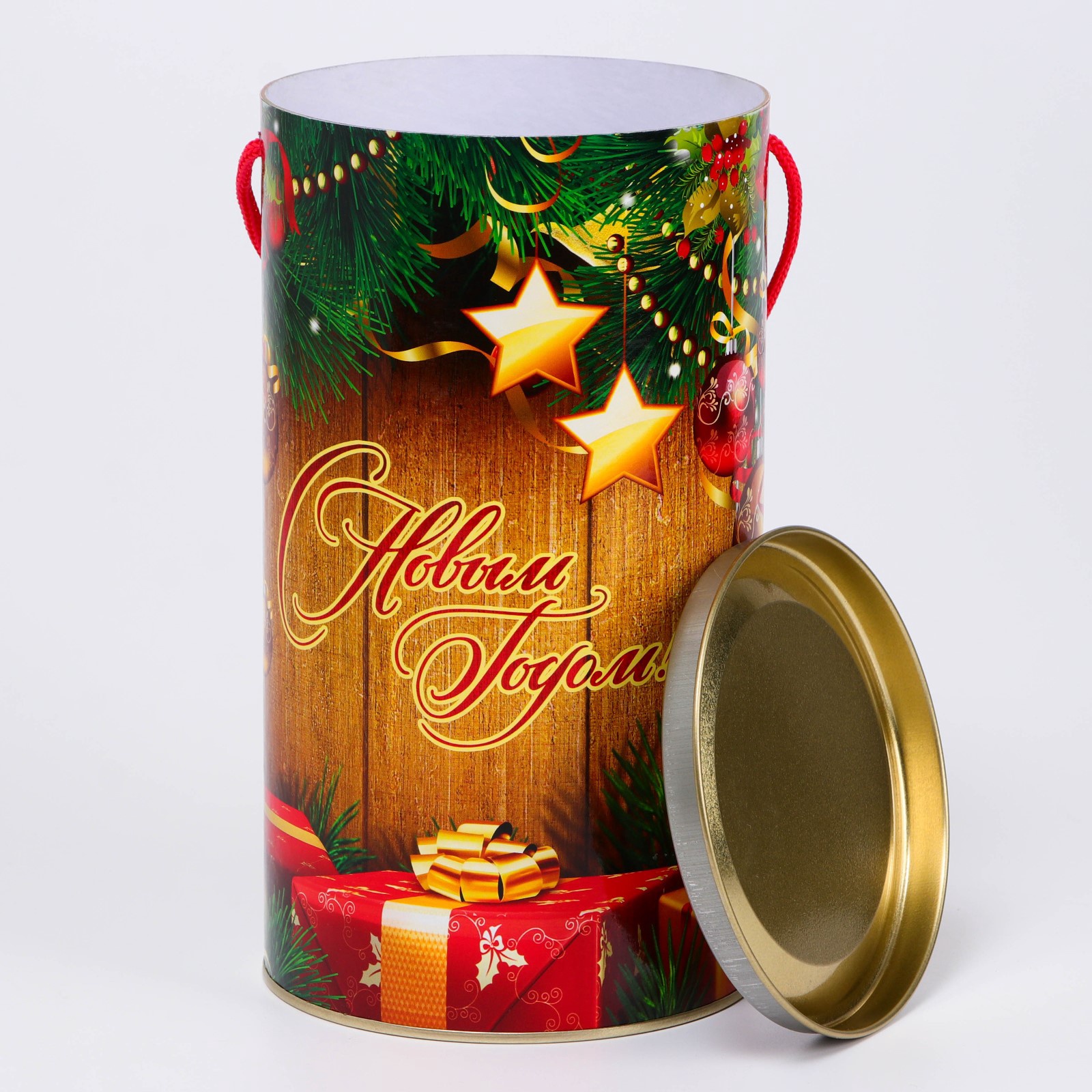 Подарочная коробка Sima-Land тубус «Подарки», 120 х 220 мм - фото 4