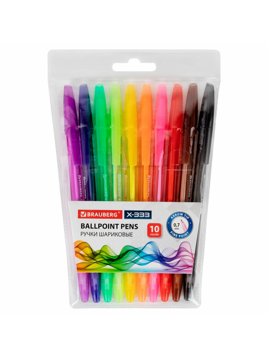 Ручка шариковая Brauberg 10 шт. - фото 6