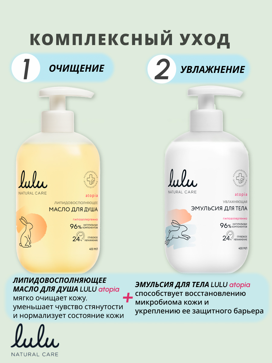 Набор LULU за кожей склонной к атопии эмульсия, масло - фото 4