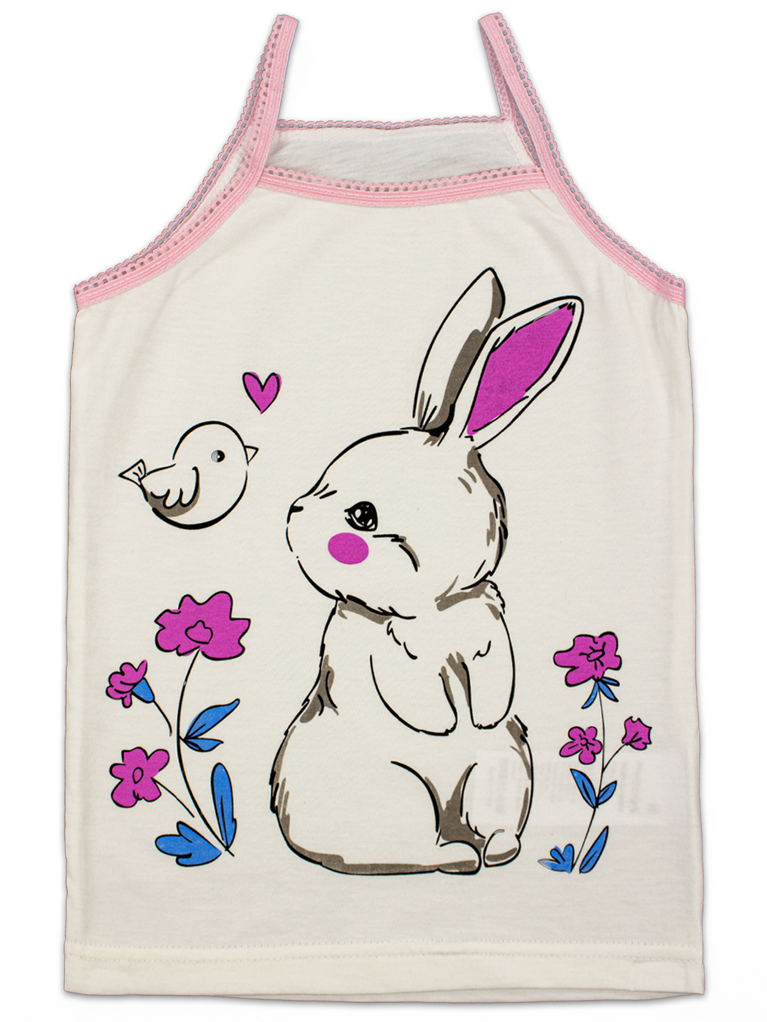 Майка 3 шт Babycollection 356/mkb002/sph/k3/008/p1/W*dмолочный,бирюзовый,розовый - фото 7