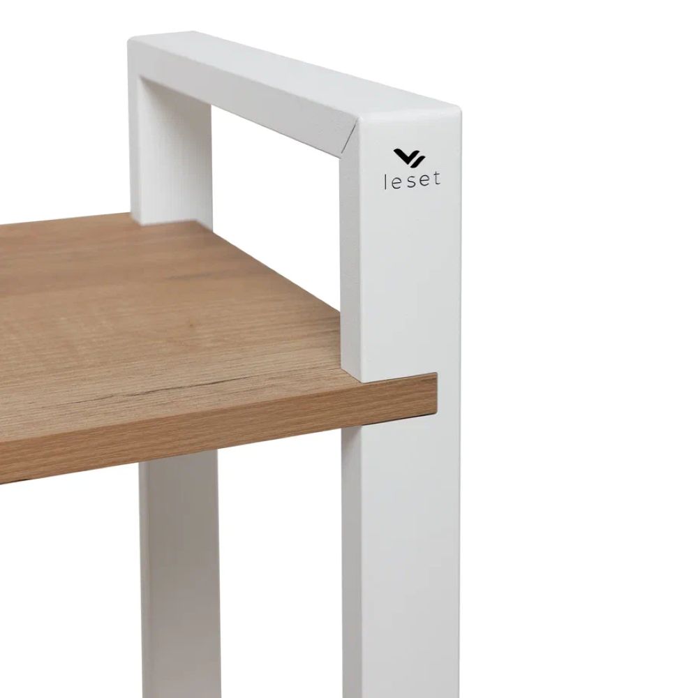 Стеллаж Leset Стилвуд 135 Белый/Дуб крафт золотой - фото 10