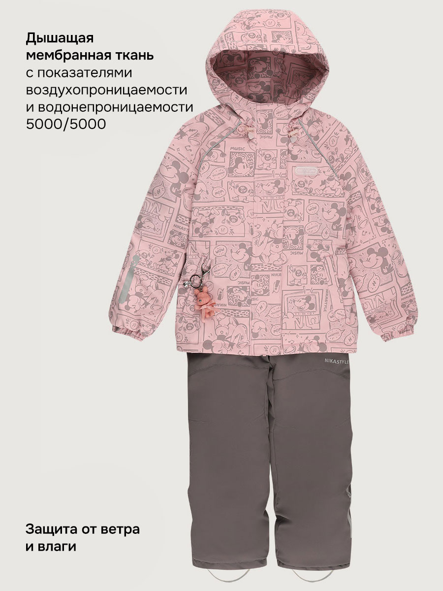 Костюм NIKASTYLE 7м2026 пудра/кофе - фото 3