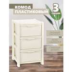 Комод elfplast Виола 3-х секционный слоновая кость