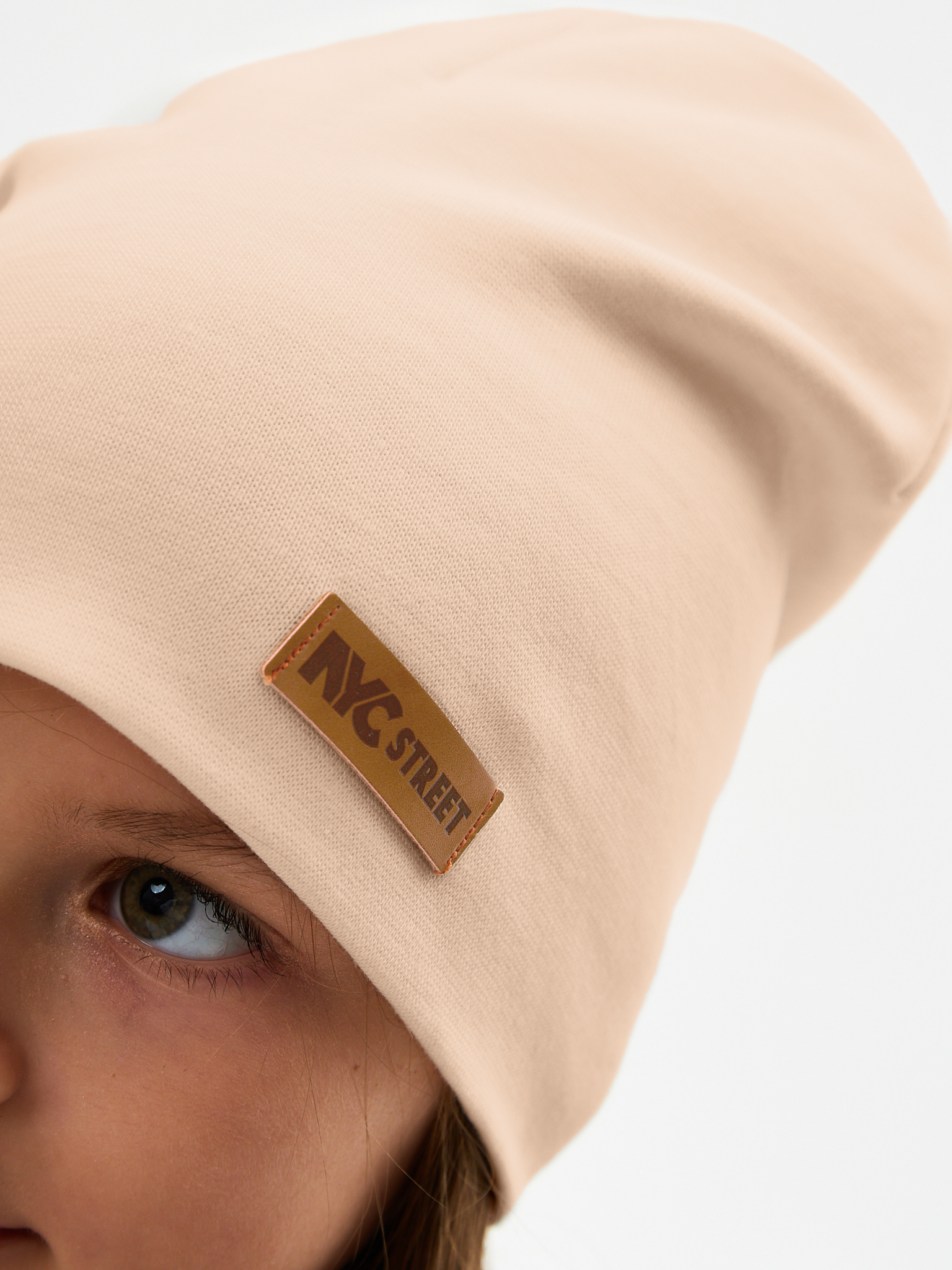 Шапка и снуд NYCkids NYC-H-67-plainG-beige - фото 8