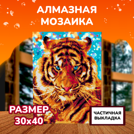 Алмазная мозаика LORI(колорит) Игривый тигр