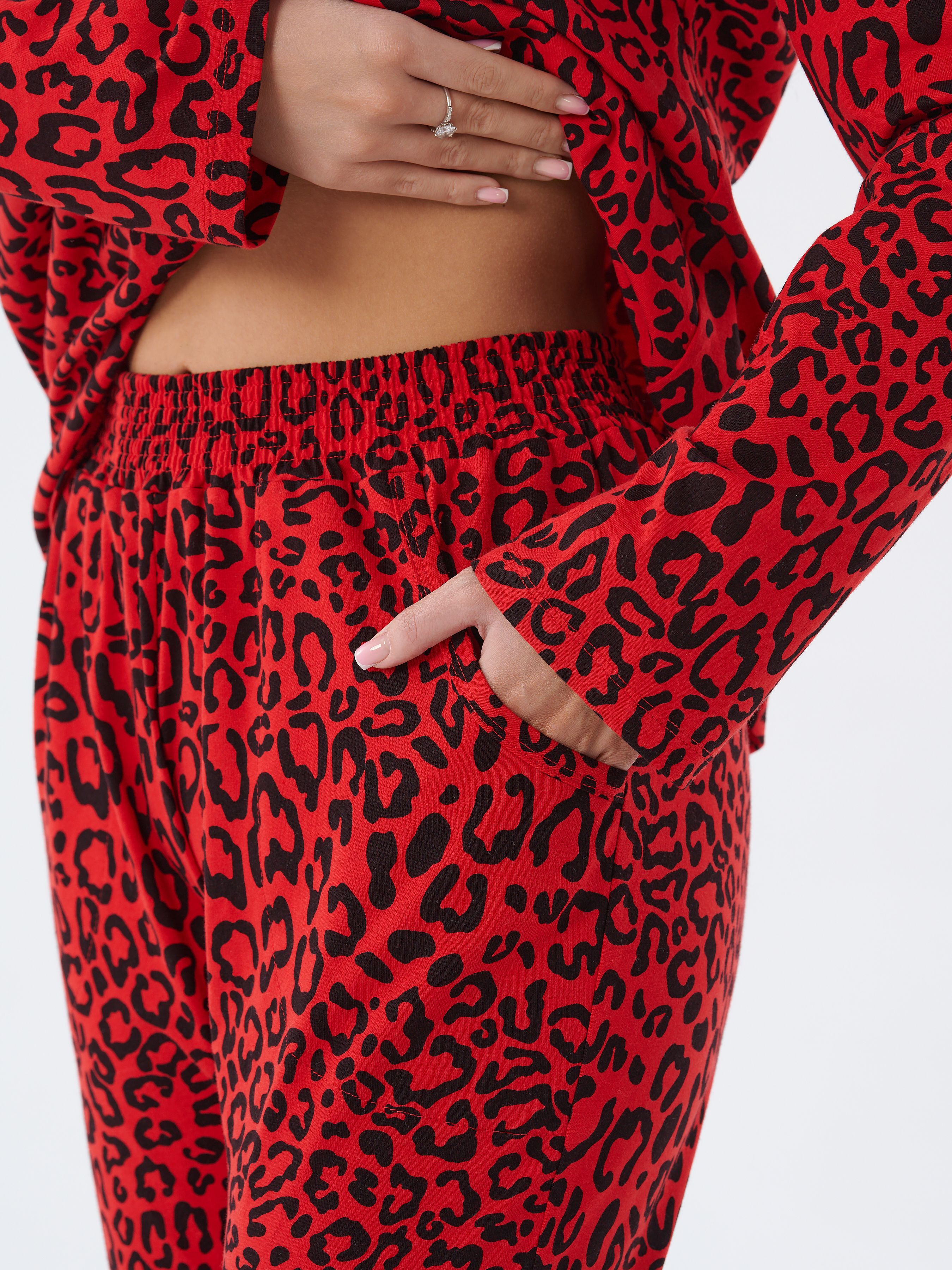 Пижама КрутышОк ТЖ-029 красный, леопард - фото 8