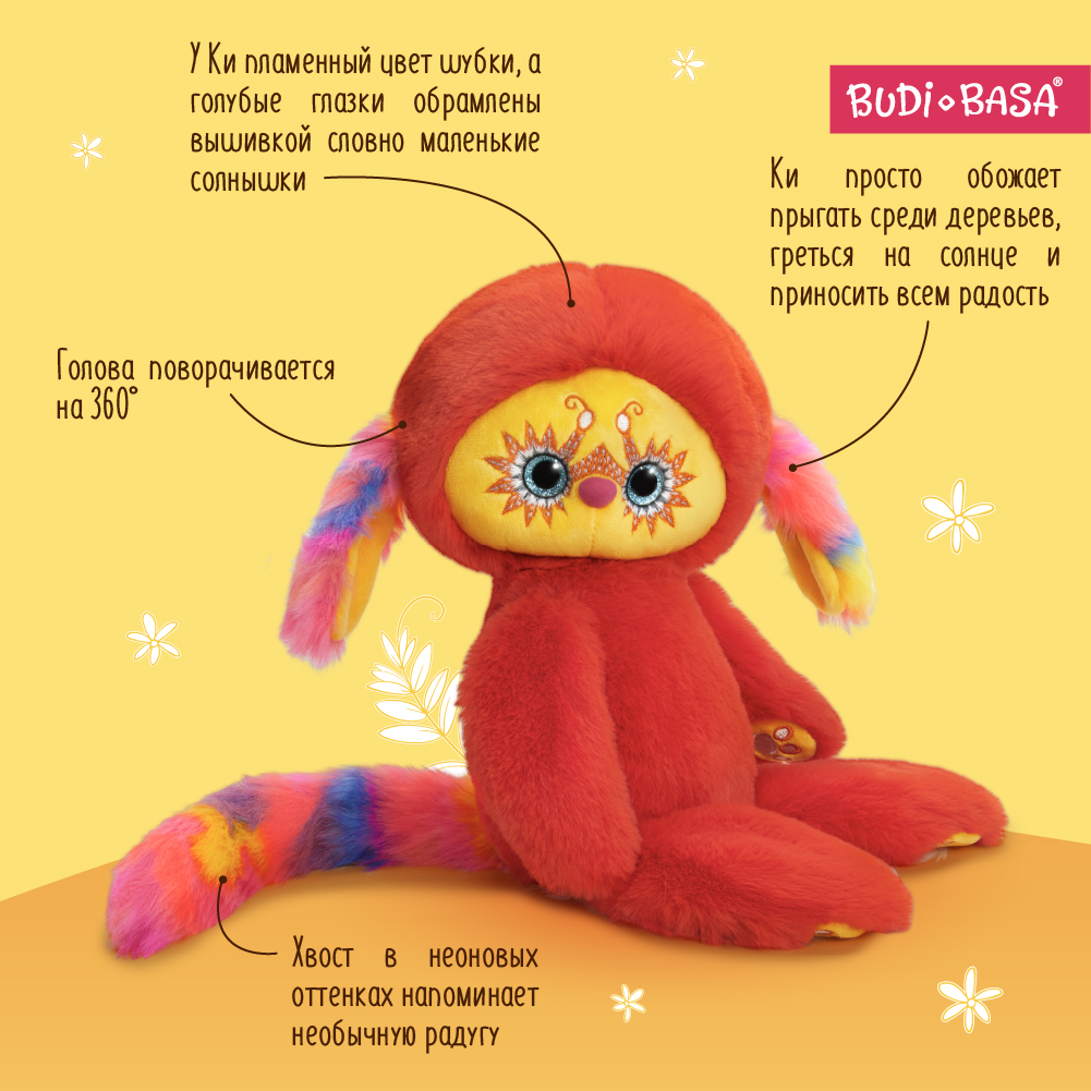 Игрушка мягкая BUDI BASA лемур 25 см - фото 3