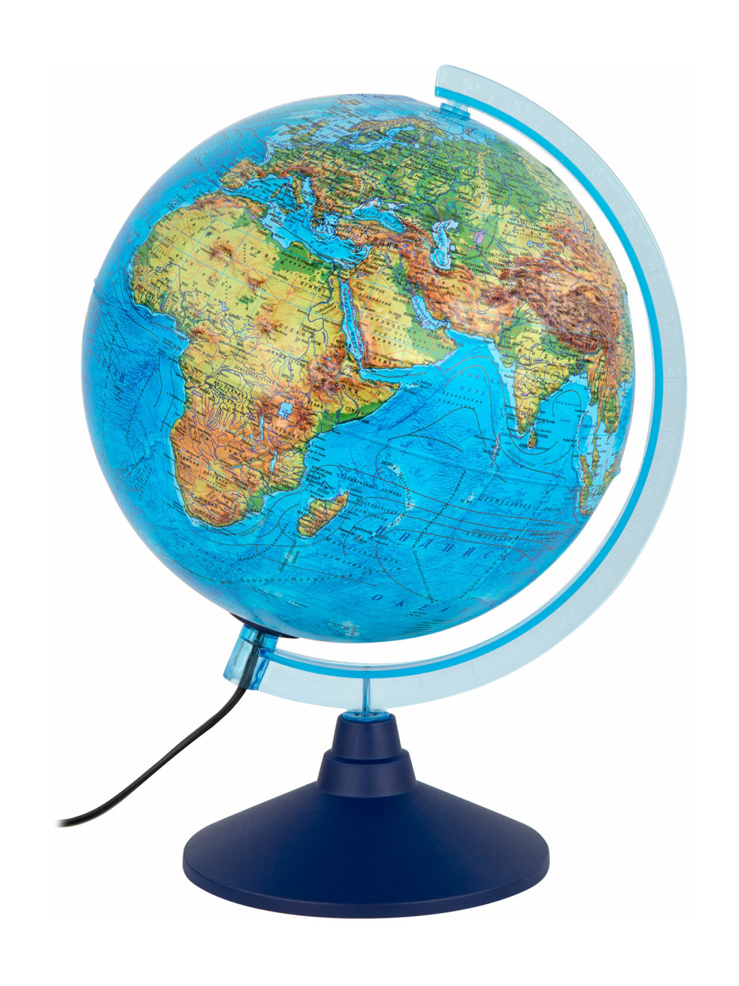 Глобус Globen физический политический с подсветкой рельефный диаметр 25 см - фото 11