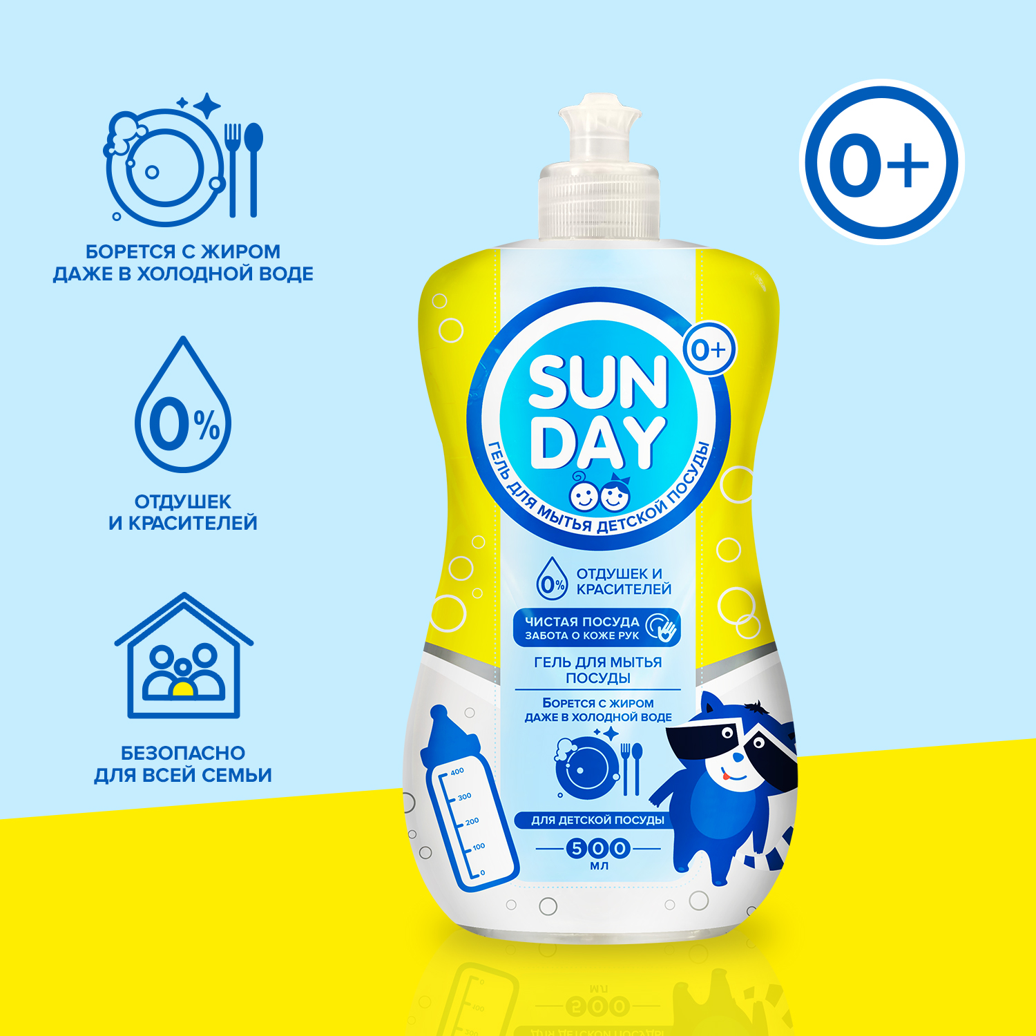 Средство для мытья посуды SunDay 500 мл - фото 2