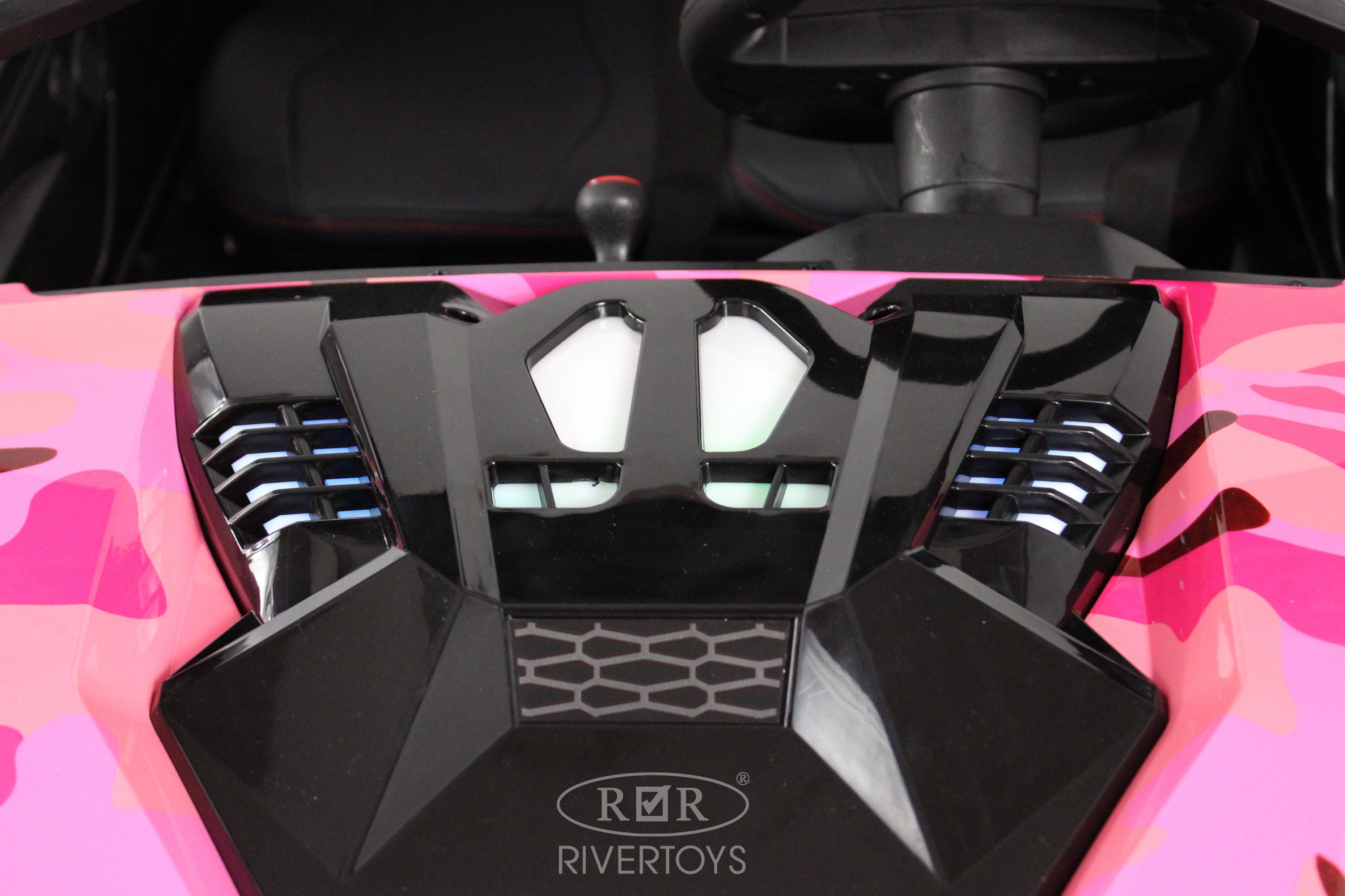 Электромобиль RIVERTOYS A707AA-LUX-NEW-PINK-CAMOUFLAGE С пультом ДУ - фото 17
